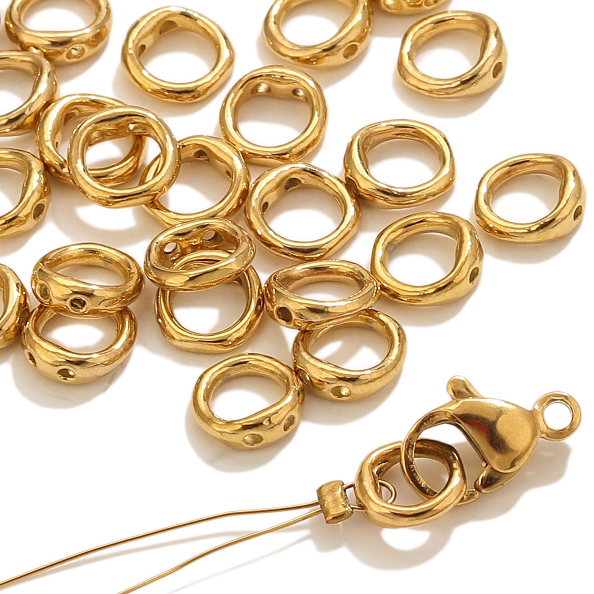 Jewelry Making Accessories - 20pcs Stainless Steel Clasps End Connectors