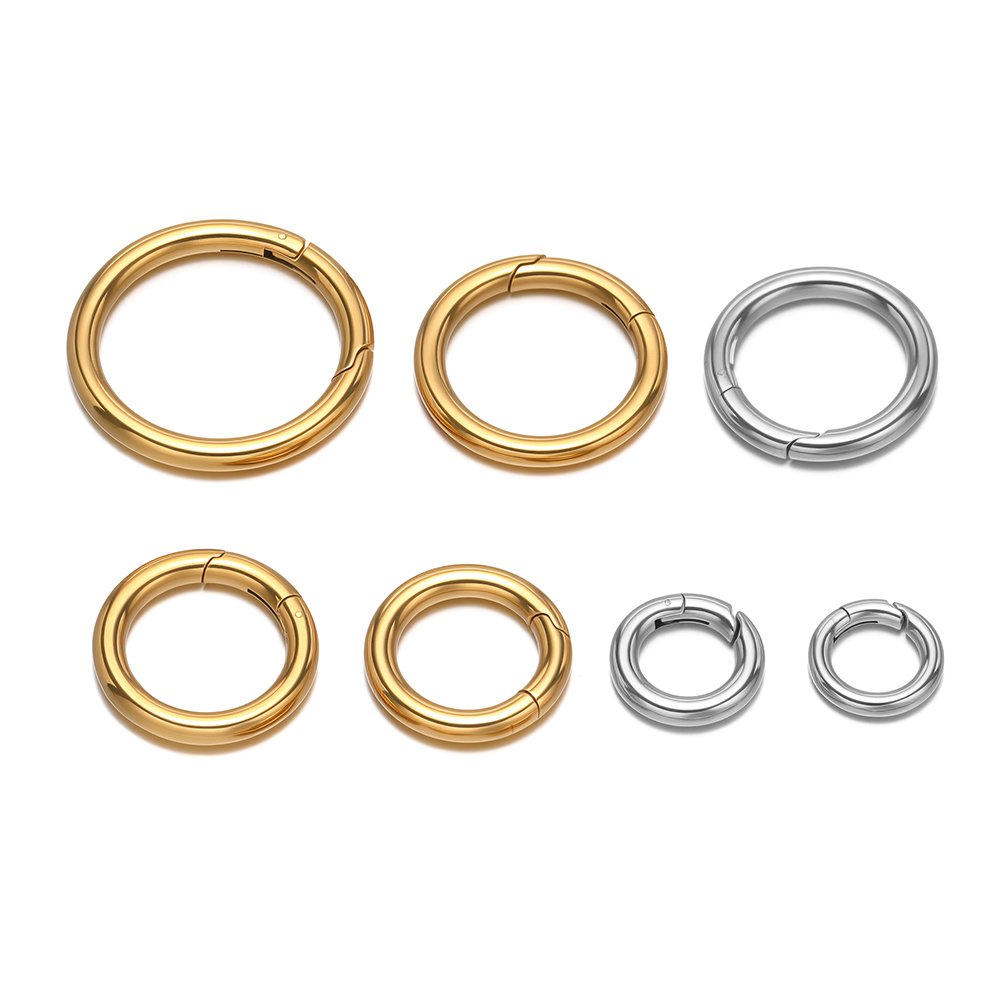 Jewelry Making Accessories - 2Pcs/Lot Round Spring Clasps Stainless Steel