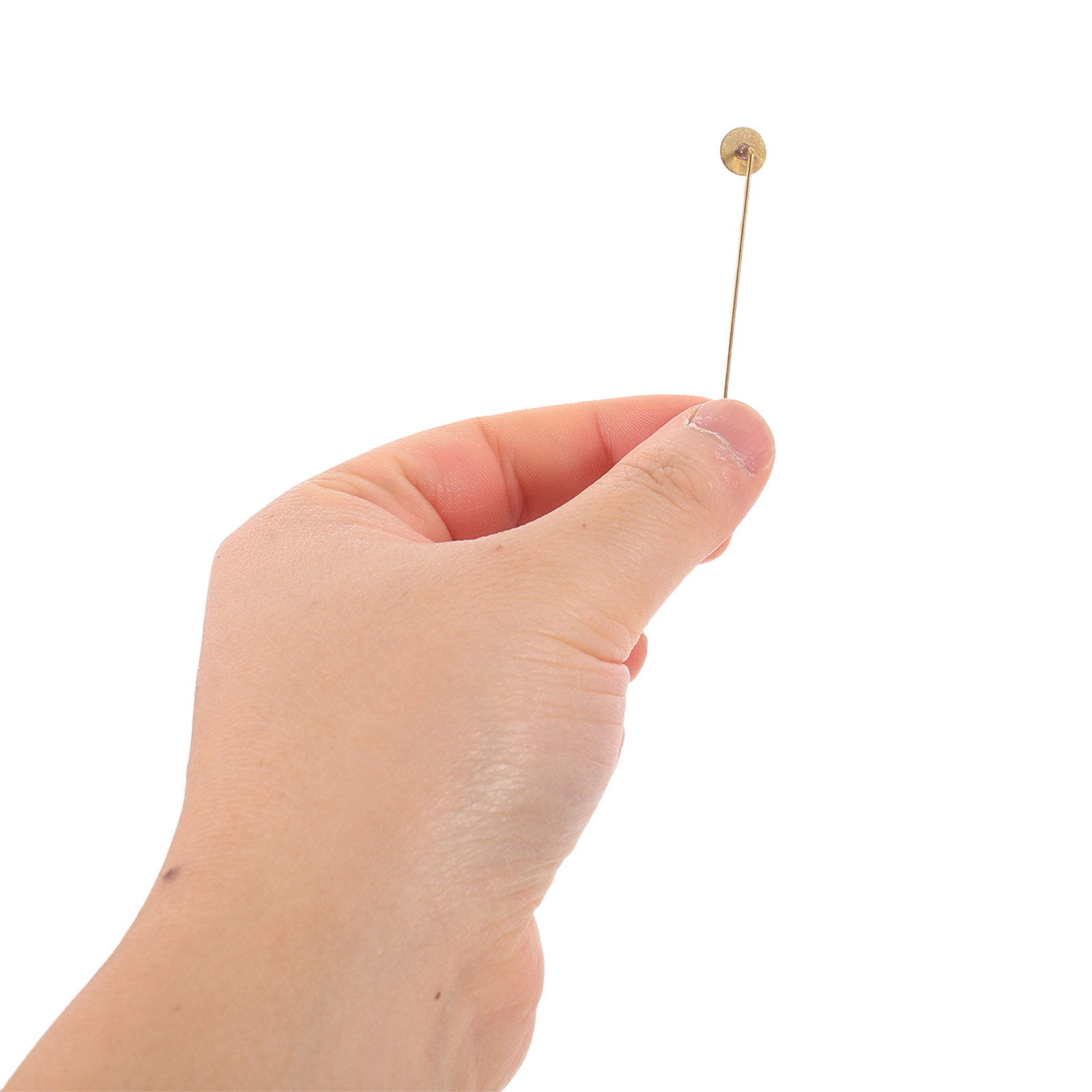 Jewelry Making Head Pins - 50Sets Copper Flat Round Tray Lapel