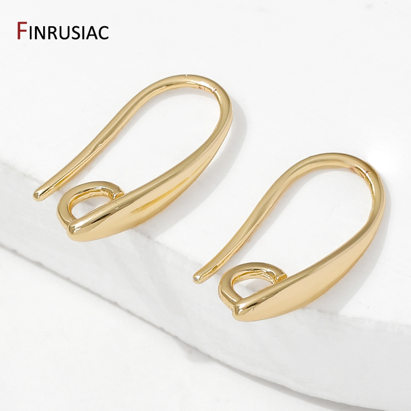 Jewelry Making Earring Supplies - 14K Gold Plated Brass Smooth Earring