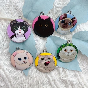 10pcs cartoon animal cat ename - Jewelry Making Earring Supplies ulasan dan harga
