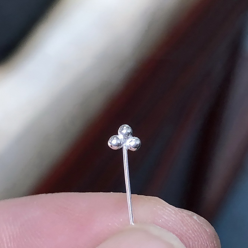 3 Ball Headpin 925 Sterling Si - Jewelry Making Head Pins ulasan dan harga