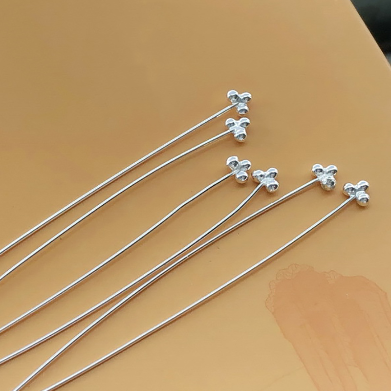 3 Ball Headpin 925 Sterling Si - Jewelry Making Head Pins ulasan dan harga