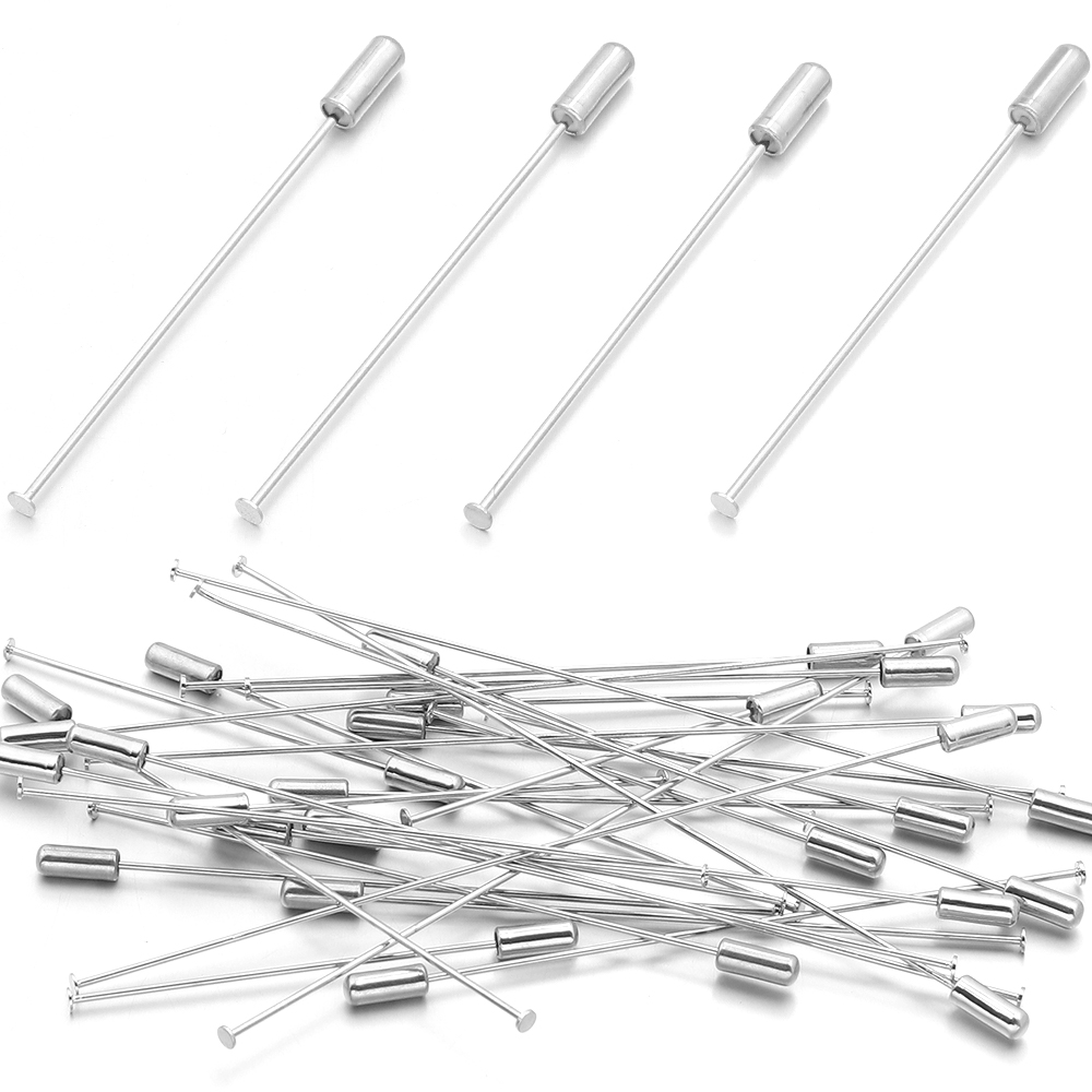 10pcs 60/90/120mm Copper Brooc - Jewelry Making Head Pins ulasan dan harga