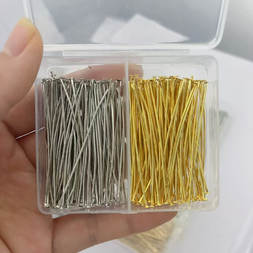 200pcs 30/40/50mm Iron-headed  - Jewelry Making Head Pins ulasan dan harga