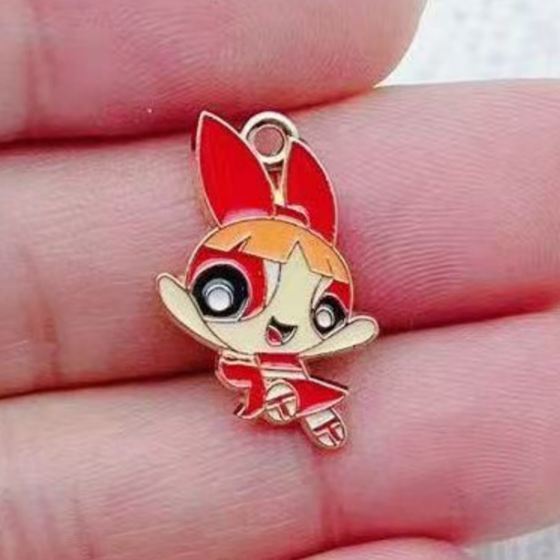 10pcs Alloy Oil-Dripping Carto - Jewelry Making Accessories ulasan dan harga