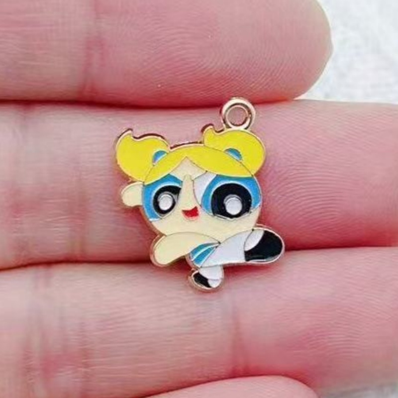 10pcs Alloy Oil-Dripping Carto - Jewelry Making Accessories ulasan dan harga