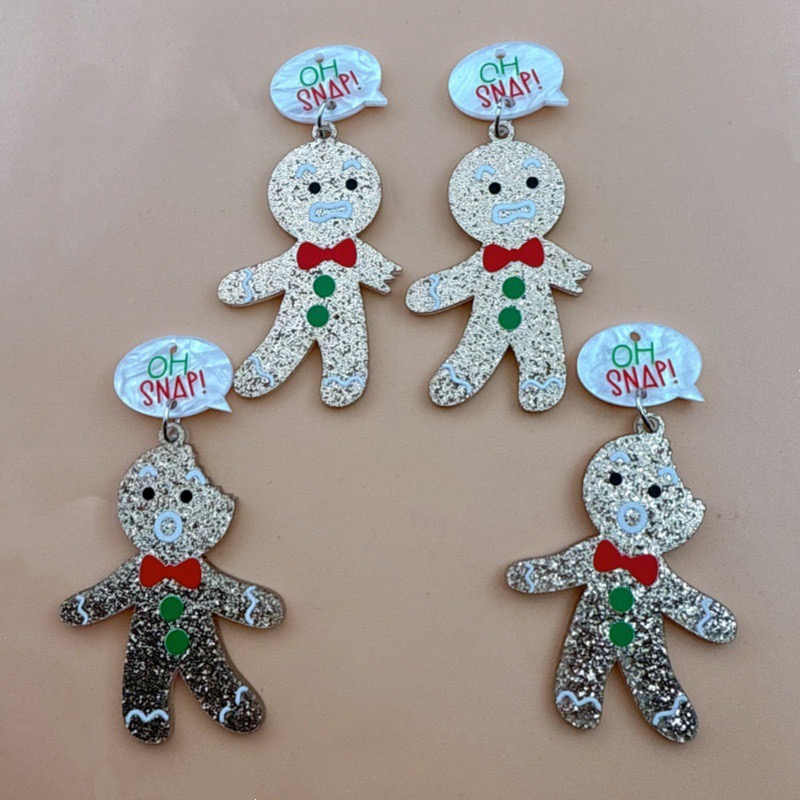 10pcs Cute Christmas Gingerbre - Jewelry Making Accessories ulasan dan harga