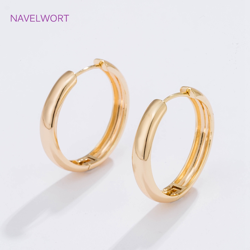 6 Sizes Gold Plated Circle Hoo - Jewelry Making Accessories ulasan dan harga