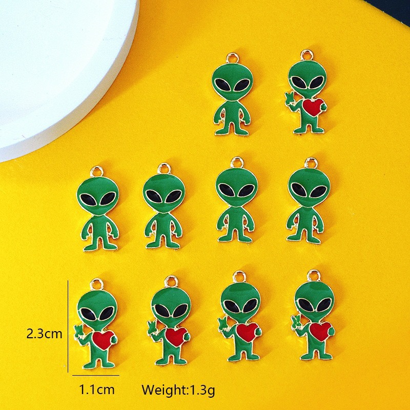 10pcs Simple Alien Alloy Drip  - Jewelry Making Accessories ulasan dan harga