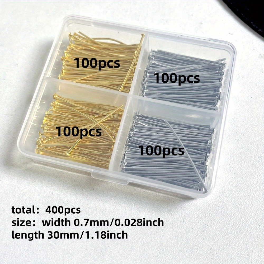 400pcs Mixed Iron Head Pins 30 - Jewelry Making Head Pins ulasan dan harga