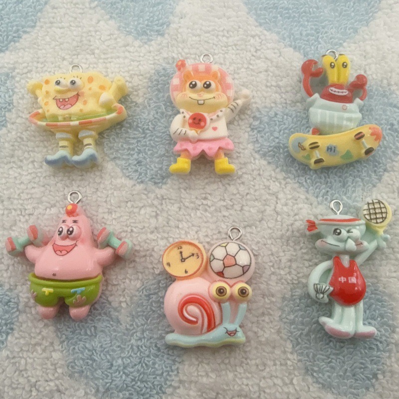 10pcs cartoon resin pendant, D - Jewelry Making Accessories ulasan dan harga