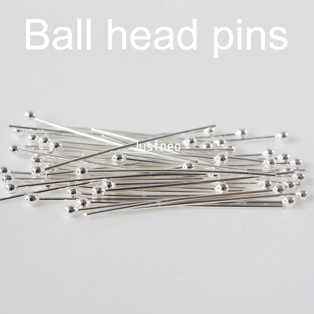 925 Sterling Silver Ball Head  - Jewelry Making Head Pins ulasan dan harga