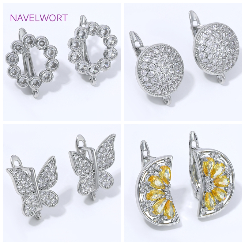 18K Gold Plated Fan Shape Flow - Jewelry Making Earring Supplies ulasan dan harga