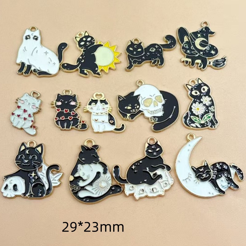 10pcs Original Alloy Enamel Bl - Jewelry Making Parts ulasan dan harga