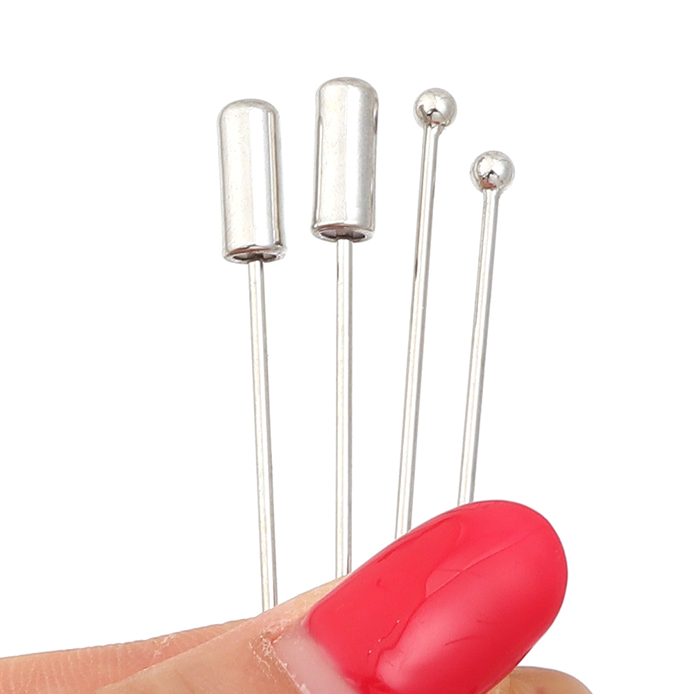 10pcs/lot 60/90cm Rhodium Colo - Jewelry Making Head Pins ulasan dan harga