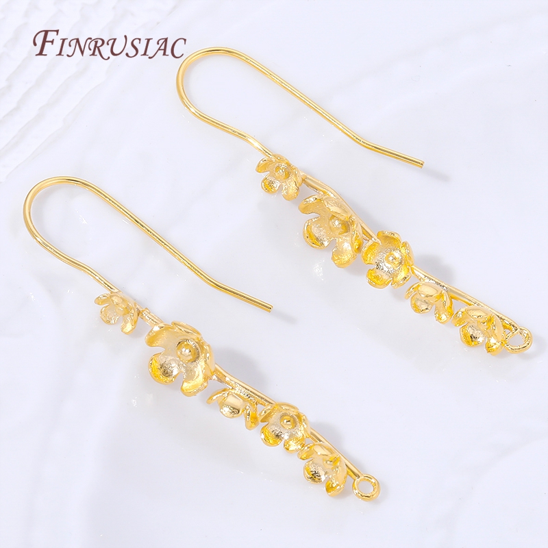 18K Gold Plated Flower Earring - Jewelry Making Earring Supplies ulasan dan harga