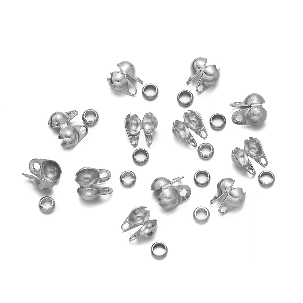 1Set Stainless Steel Crimp Bea - Jewelry Making Earring Supplies ulasan dan harga