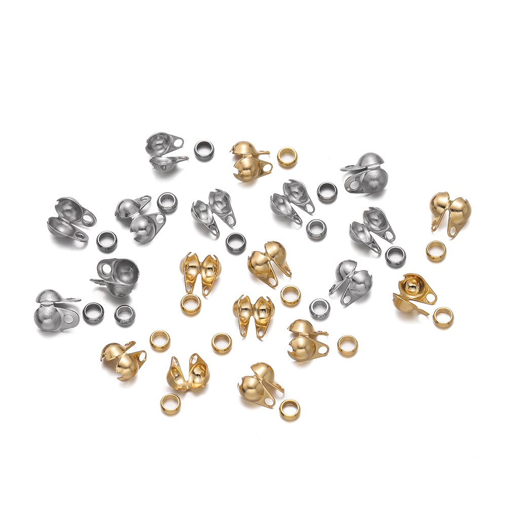 1Set Stainless Steel Crimp Bea - Jewelry Making Earring Supplies ulasan dan harga