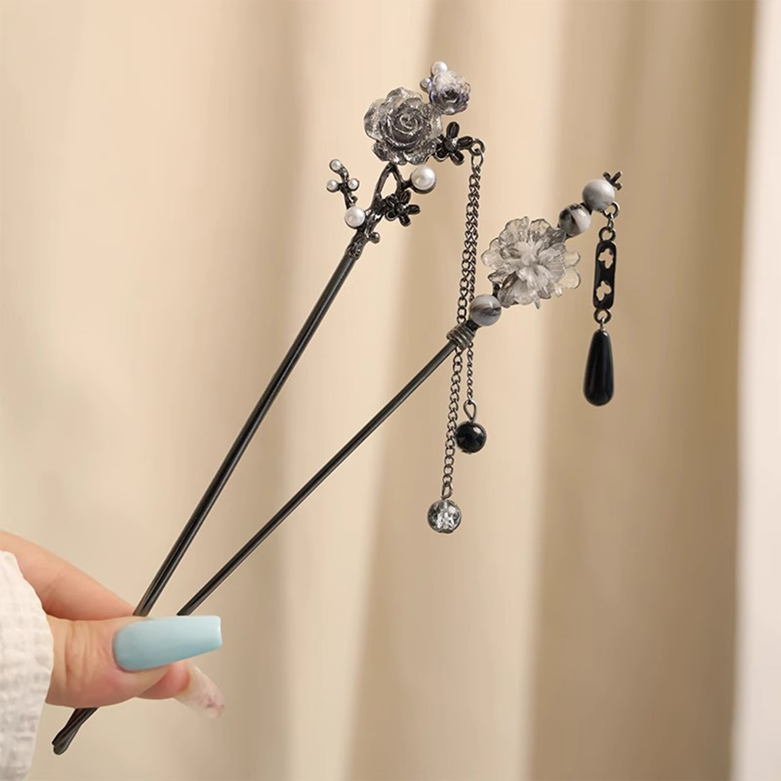 Elegant Flower Hair Sticks For - Jewelry Making Accessories ulasan dan harga