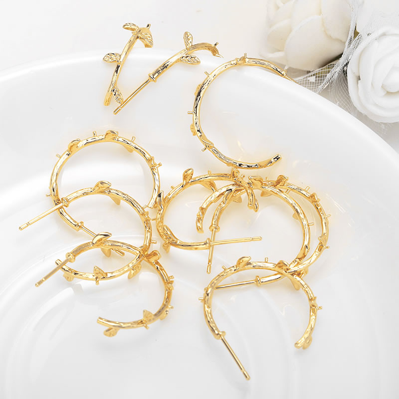 6PCS 18K Gold Color Brass with - Jewelry Making Earring Supplies ulasan dan harga