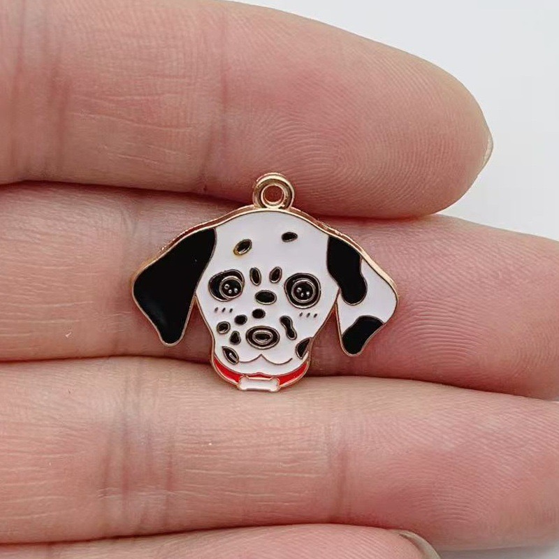 12pcs cartoon pet spotted dog  - Jewelry Making Accessories ulasan dan harga