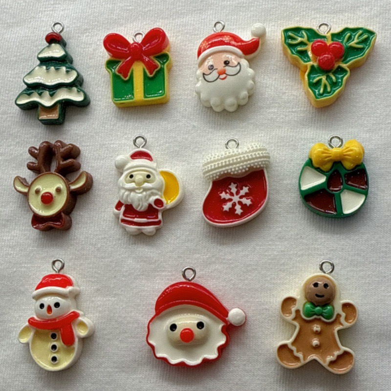 10pcs Christmas Cartoon Series - Jewelry Making Accessories ulasan dan harga