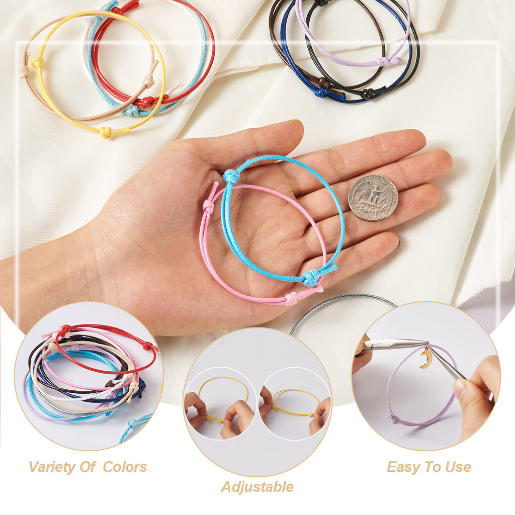 120Pcs 12 Colors  Waxed Polyes - Jewelry Making Wax ulasan dan harga