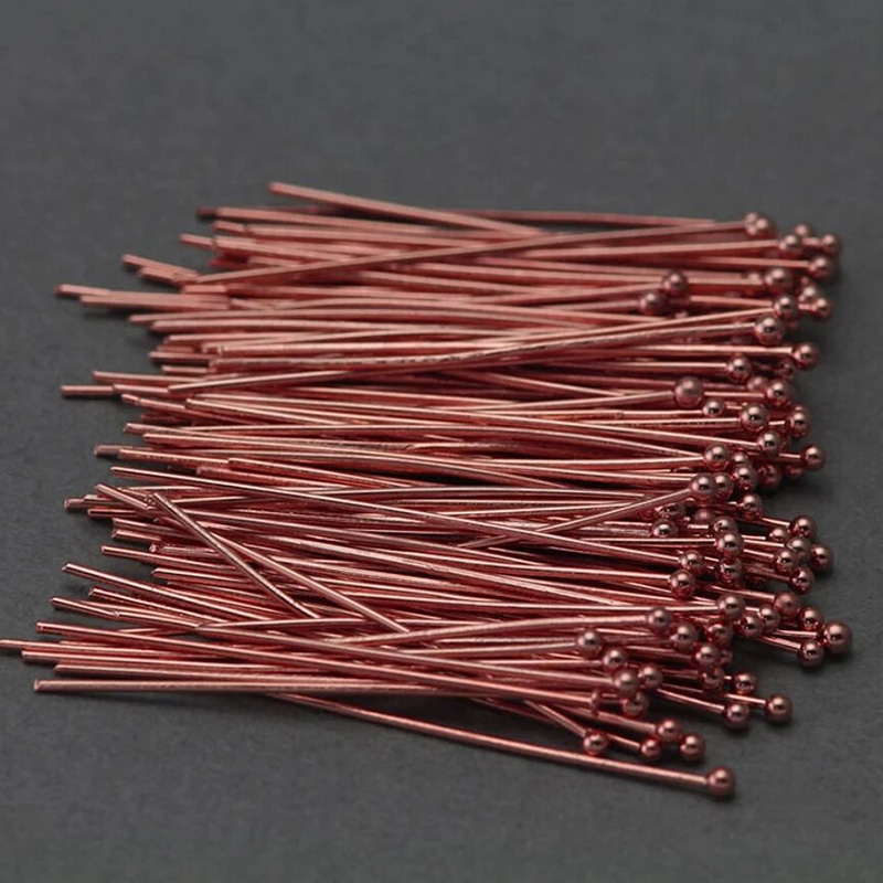 14K Rose Gold Filled Ball Head - Jewelry Making Head Pins ulasan dan harga