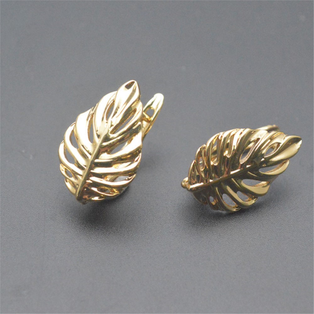 1/2Pcs 18K Gold Plated Brass L - Jewelry Making Earring Supplies ulasan dan harga