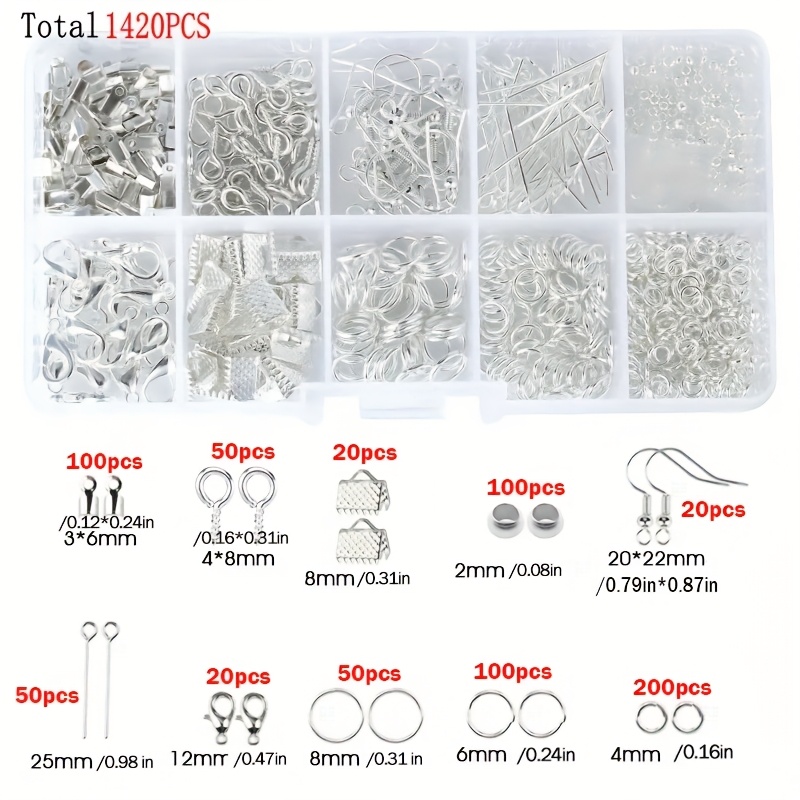 1420pcs 1box Jewelry Findings  - Jewelry Making Earring Supplies ulasan dan harga
