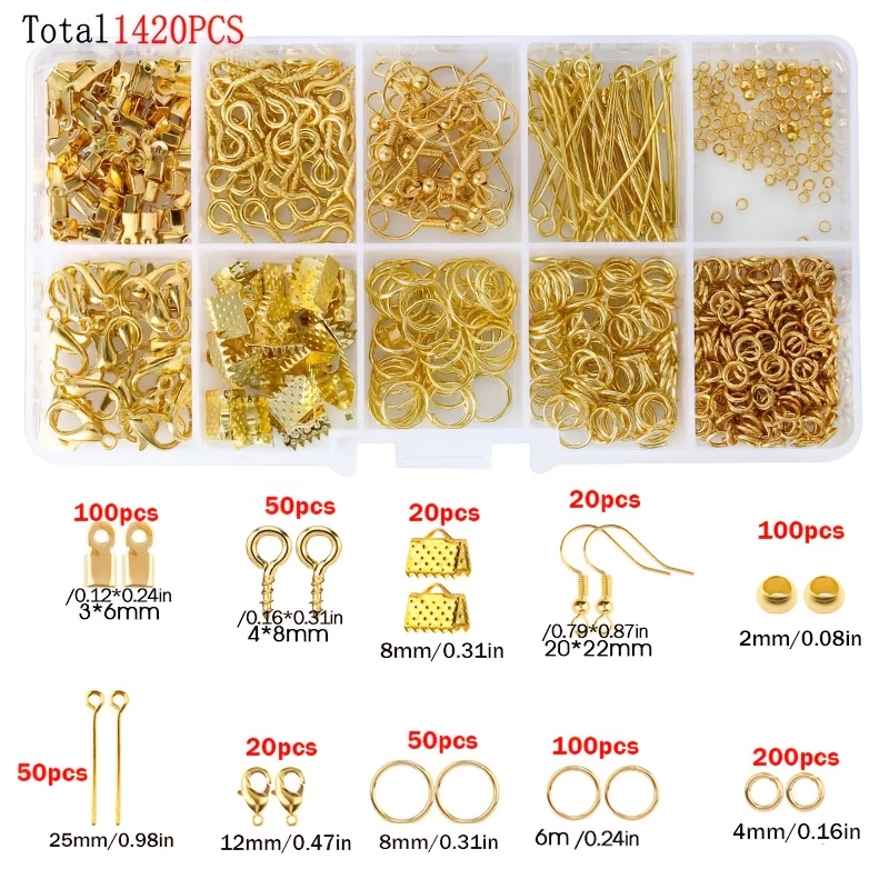 1420pcs 1box Jewelry Findings  - Jewelry Making Earring Supplies ulasan dan harga