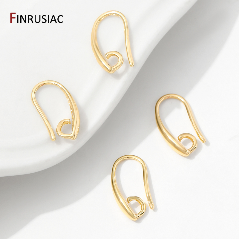 14K Gold Plated Brass Smooth E - Jewelry Making Earring Supplies ulasan dan harga